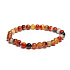 Agate yellow bracelet elastic natural stone, ball 6 mm / 16 - 17 cm