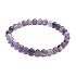 Amethyst bracelet elastic natural stone, 6 mm bead / 16 - 17 cm, stone of kings and bishops