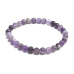 Amethyst bracelet elastic natural stone, 6 mm bead / 16 - 17 cm, stone of kings and bishops