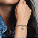 Charm Sterling silver 925 Yin & Yang, sun and moon divisible pendant on bracelet, symbol