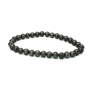 Magnetovec slimming magnetic bracelet elastic natural stone, ball 6 mm / 16 - 17 cm