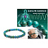 Chrysocolla against diabetes, elastic bracelet, ball 6 mm / 16 - 17 cm, King Solomon stone