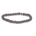 Amber Baltic cognac dark bracelet elastic natural, nugget irregular approx. 5 mm / 16 - 17 cm, solidified sunlight