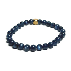 Kyanit blue bracelet elastic natural stone, ball 6 mm / 16-17 cm, stone link Kyanit blue bracelet elastic natural stone, ball 6 mm / 16-17 cm, stone link