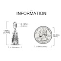 Sterling silver 925 Barcelona La Sagrada Familia, travel bracelet pendant