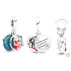 Sterling silver 925 Disney Lilo & Stitch - family means no one is left behind, 2in1 family bracelet pendant Sterling silver 925 Disney Lilo & Stitch - family means no one is left behind, 2in1 family bracelet pendant