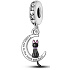 Sterling silver 925 Cat Moon I love you, pet bracelet pendant