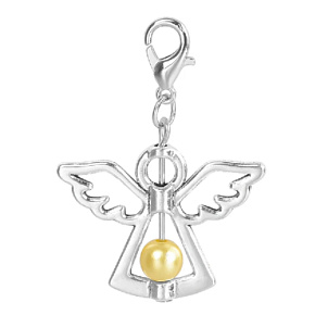 Guardian angel pendant with yellow pearl 29 x 37 mm Guardian angel pendant with yellow pearl 29 x 37 mm