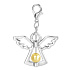 Guardian angel pendant with yellow pearl 29 x 37 mm