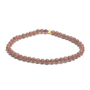 Goldstone gold elastic bracelet, ball 4 mm / 16 - 17 cm, ambition stone Goldstone gold elastic bracelet, ball 4 mm / 16 - 17 cm, ambition stone