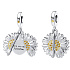 Sterling silver 925 Blossoming sunflower with inscription - You are my sunshine, openable bracelet pendant love