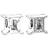 Charm Sterling silver 925 Zodiac sign Sparkling Gemini, bead for bracelet