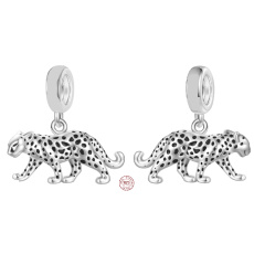Charm Sterling silver 925 Panther, animal bracelet pendant