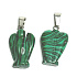 Malachite Angel guardian pendant hand cut 2 - 2,2 cm, stone of fulfilled wishes