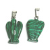 Malachite Angel guardian pendant hand cut 2 - 2,2 cm, stone of fulfilled wishes