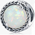 Charm Sterling silver 925 Minimalist vine, Opal synthetic, bead for bracelet, symbol