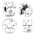 Charm Sterling silver 925 Stars and galaxies, stopper, clip bead for bracelet universe
