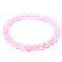 Rose petal bracelet elastic natural stone, ball 6 mm / 16 cm, for children, stone of love