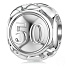 Charm Sterling silver 925 50th anniversary bead on anniversary bracelet