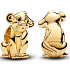 Charm Sterling silver 925 Disney Lion King Simba, bead on bracelet animal