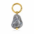 Fire Agate – mini pendant made of natural stone approx. 0.8–1.2 cm, gold finish | Talisman of energy and courage