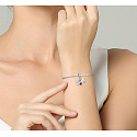 Charm Sterling silver 925 Chic style - lipstick, perfume, heart 3in1, pendant on bracelet interests