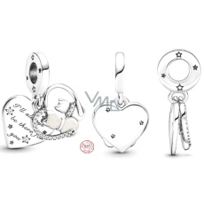 Charm Sterling silver 925 Friend for two cats 2in1, friendship bracelet pendant Charm Sterling silver 925 Friend for two cats 2in1, friendship bracelet pendant
