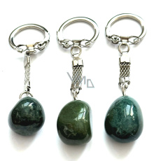 Jasper green Troml keychain pendant natural stone, approx. 10 cm Jasper green Troml keychain pendant natural stone, approx. 10 cm