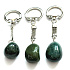 Jasper green Troml keychain pendant natural stone, approx. 10 cm
