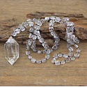 108 Mala Crystal necklace prayer jewelry, natural stone, handmade, stone of stones