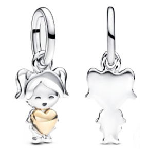 Charm Happy Girl - šťastné děvče, přívěsek na náramek rodina