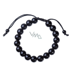 Obsidian Fitness, Weight loss bracelet natural stone, hand knitted, adjustable size, ball 10 mm, rescue stone Obsidian Fitness, Weight loss bracelet natural stone, hand knitted, adjustable size, ball 10 mm, rescue stone