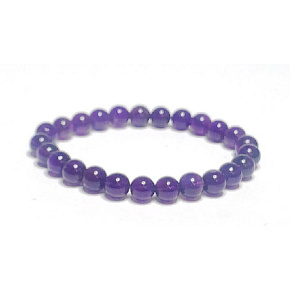 Amethyst bracelet elastic natural stone, ball 7 - 8 mm / 16 - 17 cm, stone of kings and bishops Amethyst bracelet elastic natural stone, ball 7 - 8 mm / 16 - 17 cm, stone of kings and bishops