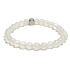 Agate white bracelet elastic natural stone, ball 6 mm / 16-17 cm, provides peace and tranquility
