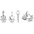 Sterling silver 925 Pawprints on my heart, 2in1 heart pendant on pet bracelet