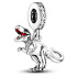 Charm Sterling silver 925 Dinosaurus Tyranosaurus - Rex, animal bracelet pendant