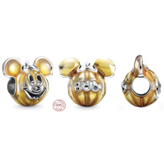 Charm Sterling silver 925 Disney Mickey Mouse pumpkin shaped bead on Halloween bracelet Charm Sterling silver 925 Disney Mickey Mouse pumpkin shaped bead on Halloween bracelet