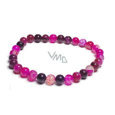 Agate pink lace bracelet elastic natural stone, ball 6 mm / 16 - 17 cm Agate pink lace bracelet elastic natural stone, ball 6 mm / 16 - 17 cm