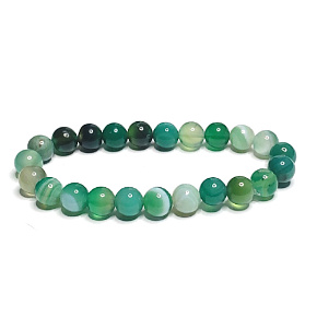Agate green lace bracelet elastic natural stone, ball 8 mm / 16-17 cm, symbolizes the element of earth Agate green lace bracelet elastic natural stone, ball 8 mm / 16-17 cm, symbolizes the element of earth