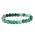 Agate green lace bracelet elastic natural stone, ball 8 mm / 16-17 cm, symbolizes the element of earth