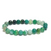 Agate green lace bracelet elastic natural stone, ball 8 mm / 16-17 cm, symbolizes the element of earth