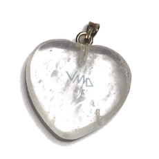 Crystal Heart Pendant natural stone 2 cm 1 piece, stone stones