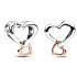 Charm Sterling silver 925 Perforated heart with infinity 2in1, bead on bracelet family