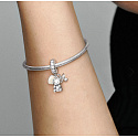 Charm Sterling Silver 925 Plush Baby Bear 3in1, Bracelet Pendant Family