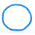 Agate blue light bracelet elastic natural stone, ball 4 mm / 19 cm