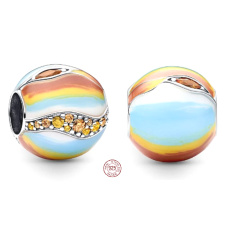 Charm Sterling Silver 925 Planet Jupiter, Space Bracelet Pendant