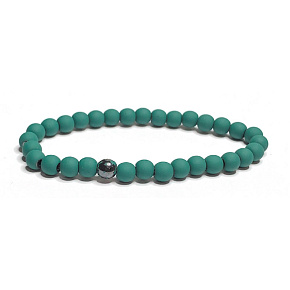 Hematite rubberized bracelet elastic natural stone, ball 6 mm / 16 - 17 cm, healthy blood stone Hematite rubberized bracelet elastic natural stone, ball 6 mm / 16 - 17 cm, healthy blood stone