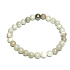 Agate grey bracelet elastic natural stone, ball 6 mm / 16 - 17 cm