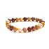 Mokait bracelet elastic natural stone, ball 8 mm / 16 - 17 cm, motivational stone