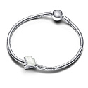 Charm Sterling silver 925 Ginkgo Biloba Smart, bead for bracelet nature